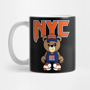 NewYork Teddybear basketball tee Mug